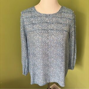 Nanette Lepore Blue and White Blouse